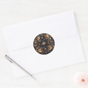Vintage Celestial Custom Envelope Sticker