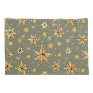 Vintage Celestial Design Pair of Pillowcases