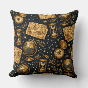 Vintage Celestial Map & Astronomy Pattern Cushion