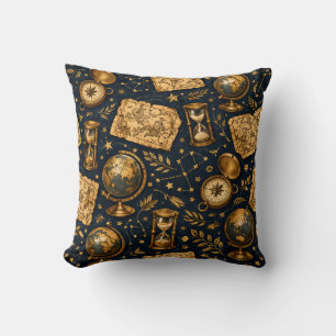 Vintage Celestial Map & Astronomy Pattern Cushion