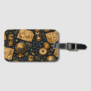 Vintage Celestial Map & Astronomy Pattern Luggage Tag