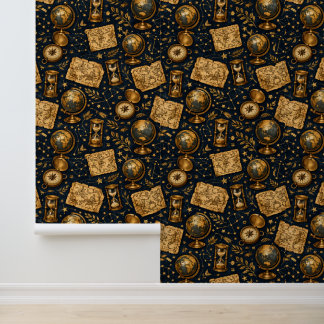 Vintage Celestial Map & Astronomy Pattern Wallpaper