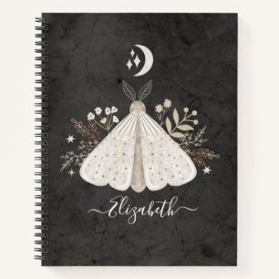 Vintage Celestial Mystical Moth Notebook