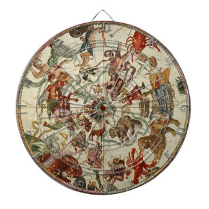 Vintage Celestial Northern Star Chart 1660 Dartboard
