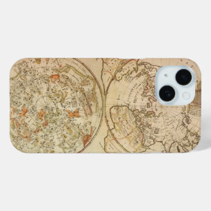 Vintage Celestial Planisphere Map by Joseph Moxon iPhone 15 Case