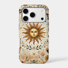 Vintage Celestial Sun Botanical Phone Case