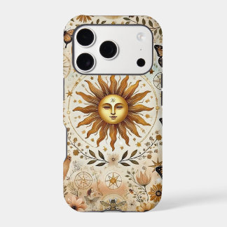 Vintage Celestial Sun Botanical Phone Case