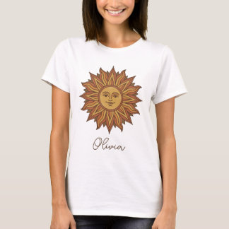 Vintage Celestial Sun Face T-Shirt