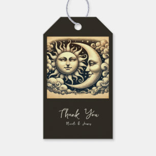 Vintage Celestial Sun & Moon  Gift Tags