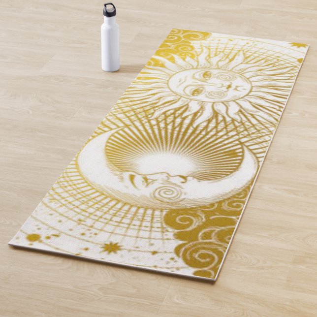 Vintage Celestial Surya Chandra  Yoga Mat (In Situ)