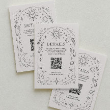 Vintage Celestial Wedding Details Qr Code