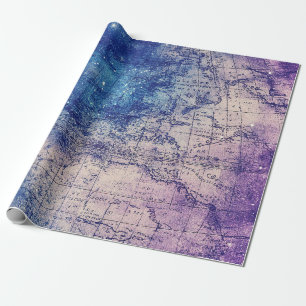 Vintage Celestial World Map (14) Wrapping Paper