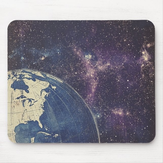 Vintage Celestial World Map (1) Mouse Pad (Front)