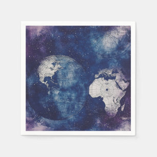 Vintage Celestial World Map (2) Napkin