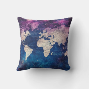 Vintage Celestial World Map (4) Cushion