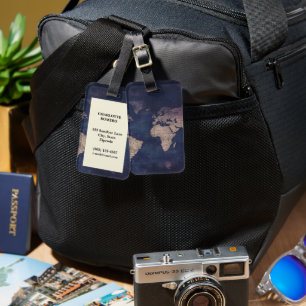 Vintage Celestial World Map (5) Luggage Tag