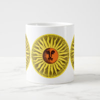 Vintage Celestial Yellow Smiling Happy Hippie Sun