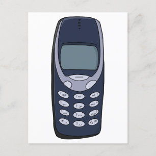 Vintage Cell Phone Holiday Postcard