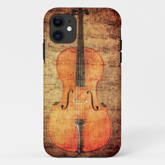 Vintage Cello Case-Mate iPhone Case (Back)
