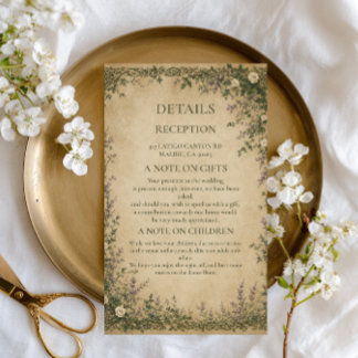 Vintage Celtic Botanical Enclosure Card