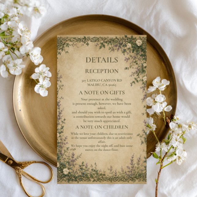 Vintage Celtic Botanical Enclosure Card (Creator Uploaded)