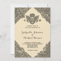 Vintage Celtic Knot Dragon Crest Wedding