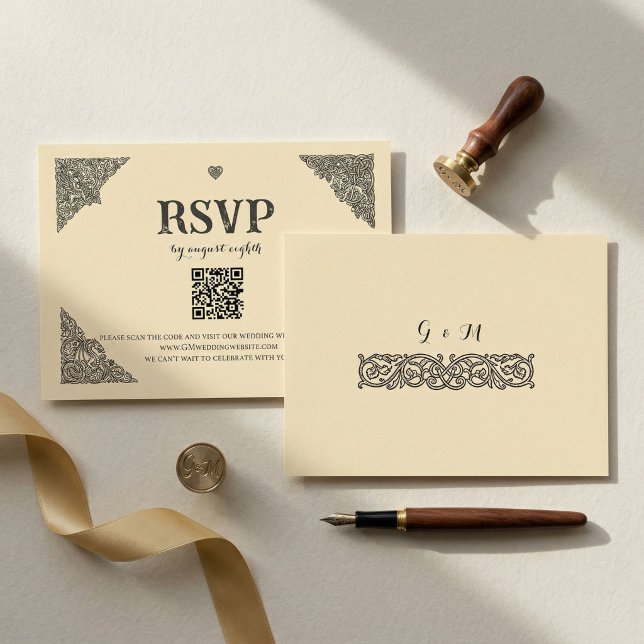 Vintage Celtic Knot RSVP Card (Creator Uploaded)