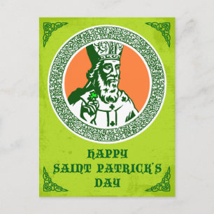 Vintage celtic style St. Patricks greeting Postcard