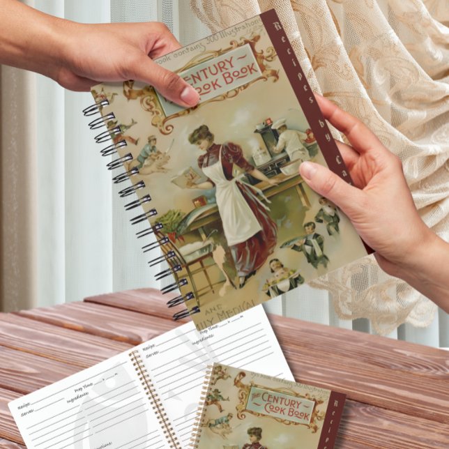 Vintage Century Cookbook Recipes Notebook (Share your favorite recipes with family and friends with this Vintage style recipe notebook!)