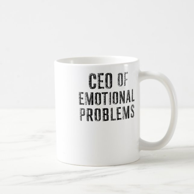 Vintage Ceo Of Emotional Problems Sticker  Coffee Mug (Right)