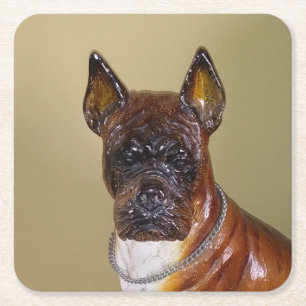 Vintage Ceramic Boxer Coaster Set