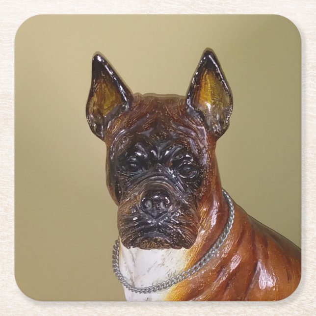 Vintage Ceramic Boxer Coaster Set (Front)