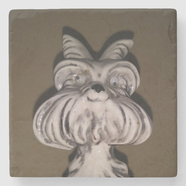 Vintage Ceramic Dog Stone Coaster (Front)