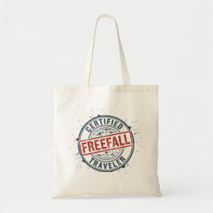 Vintage Certified Freefall Traveller Grunge Stamp Tote Bag