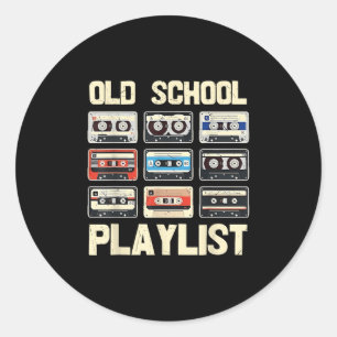 Vintage Cette Tape 80s 90s Music Retro Playlist Me Classic Round Sticker