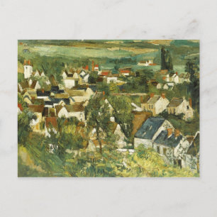 Vintage Cezanne Panoramic View of Auvers-sur-Oise Postcard