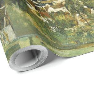 Vintage Cezanne Panoramic View of Auvers-sur-Oise Wrapping Paper