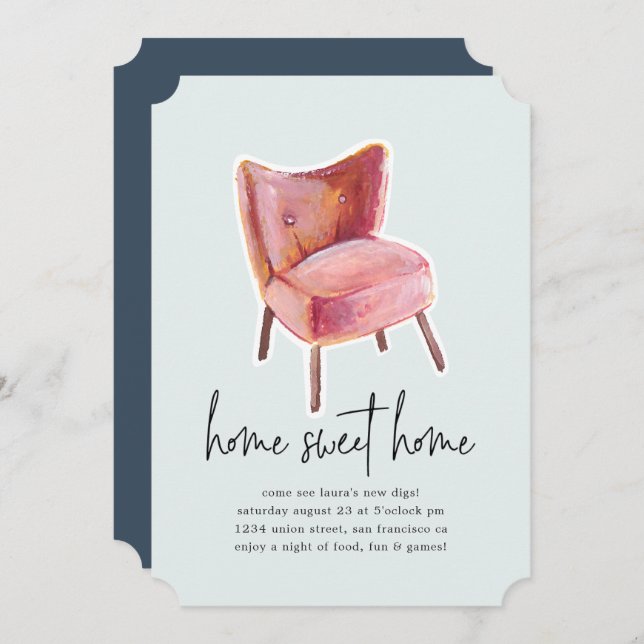 Vintage Chair | Housewarming Party Invitation (Front/Back)