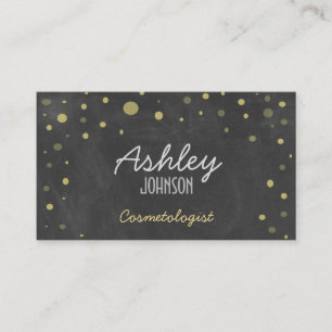 Vintage Chalkboard Art Glitter Business Card