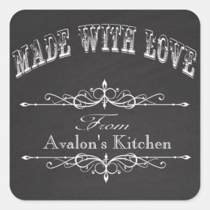 Vintage Chalkboard Baking Stickers