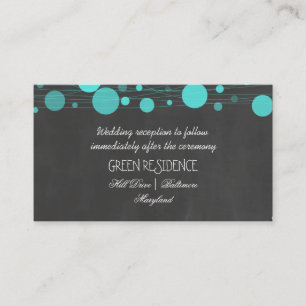 Vintage Chalkboard Blue Lantern Wedding Insert