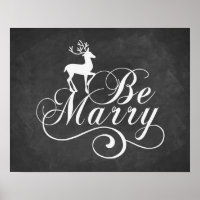 Vintage chalkboard Christmas quote art Be Merry