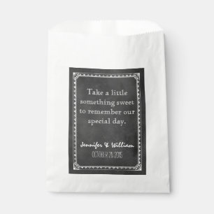 Vintage Chalkboard Custom Wedding Favour Bag