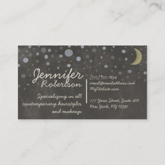 Vintage Chalkboard Design with Stars and Moon Business Card