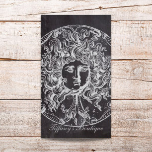 vintage chalkboard Greek mythology Gorgon medusa Business Card