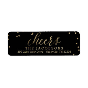 Vintage Chalkboard Holiday Return Address Labels