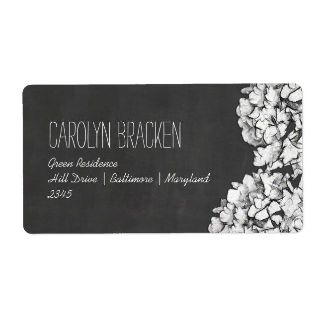 Vintage Chalkboard Hydrangeas Floral Wedding (Front)