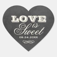 Vintage Chalkboard Love is Sweet Wedding
