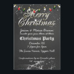 Vintage Chalkboard Multi Christmas Party Invitation<br><div class="desc">A chalkboard,  Christmas lights and a little sparkle here and there.</div>