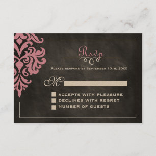 Vintage Chalkboard RSVP Cards